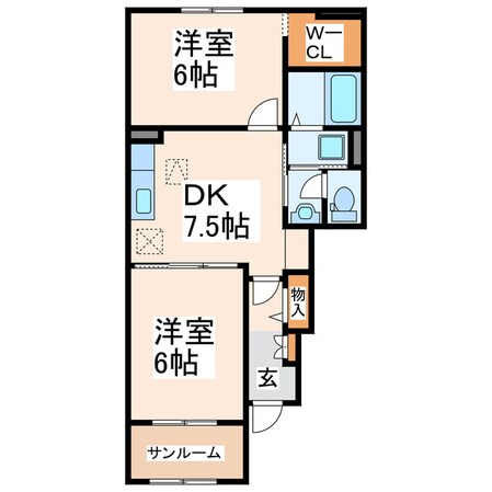 健軍町駅 車移動23分  9km 1階の物件間取画像